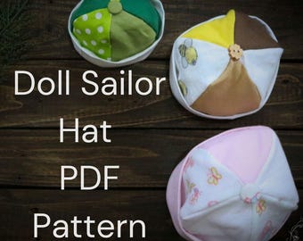 Doll Sailor Hat Sewing Pattern: DIY Doll Clothes (PDF Download)