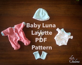 Baby Doll Layette PDF Pattern: 11-inch Doll Clothes Tutorial