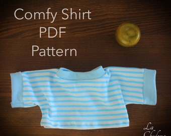 Comfy shirt PDF Pattern for baby doll- Doll clothes patterns for Baby Nina and Baby Mae Dolls