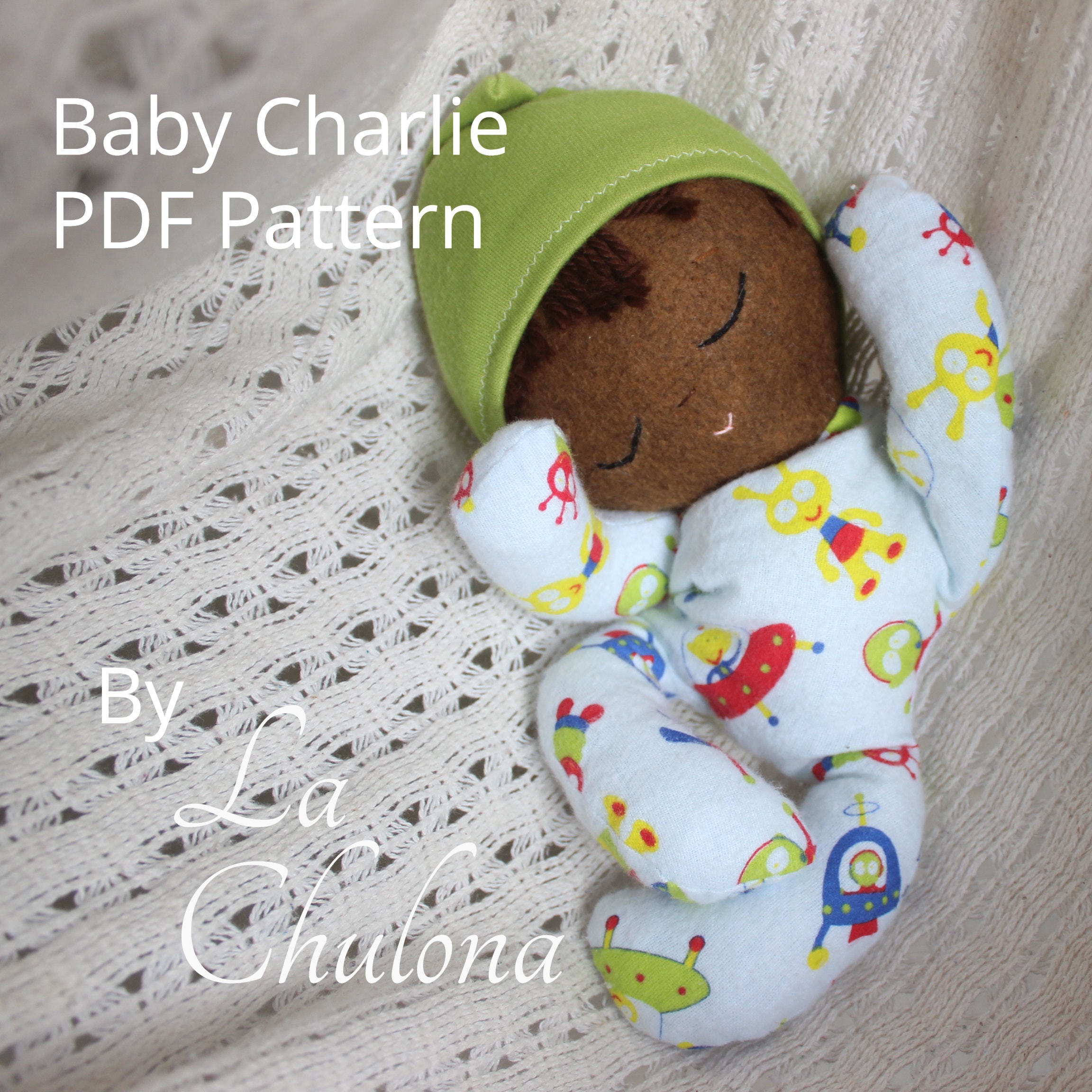 PDF Baby Doll Pattern-Easy Baby Charlie Pattern- PDF Sleeping baby doll pattern and step by step tutorial