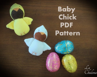 Easter Chick PDF Pattern-Baby chick pattern- waldorf doll tutorial -Easter doll tutorial