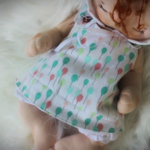 Easy Pinafore pattern and tutorial for dolls 2 sizes Doll dress pattern DIY doll clothes for 13 inch and 17 inch Baby Dolls. image 7