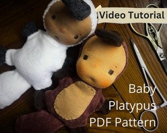 Modello e video tutorial per bambola ornitorinco