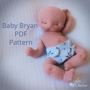PDF Baby Doll Pattern and Tutorial- Baby Bryan Doll Pattern-Resizable Cloth doll Pattern