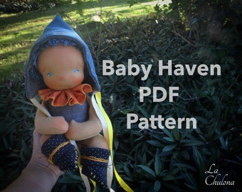 Waldorf Doll Pattern – 10 Inch Baby Haven Doll, DIY Tutorial (PDF)