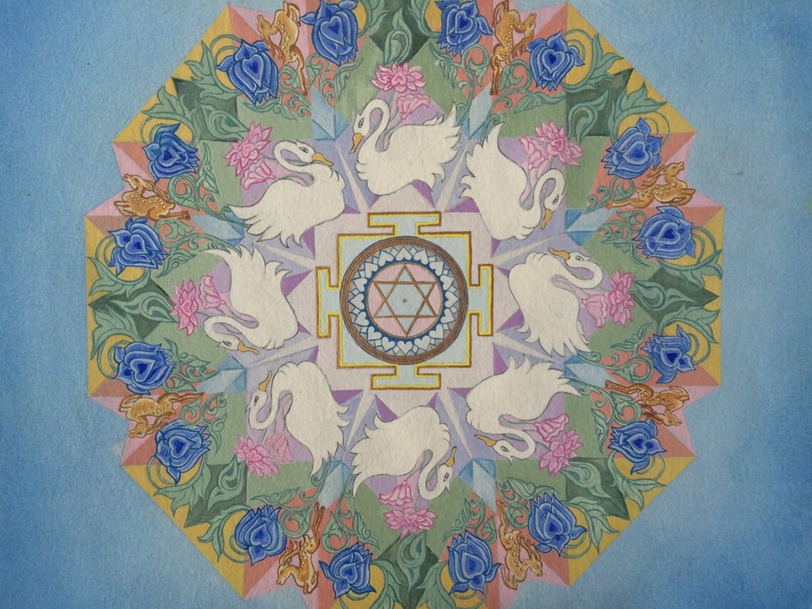 Saraswati Yantra Mandala Giclee Print | Etsy