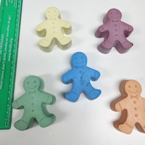 Giant Gingerbread Men sidewalk chalk set of 5