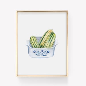Squash Art Print, Kitchen Print, Vegetable Art Print, Kitchen Art Vintage, Harvest Decor