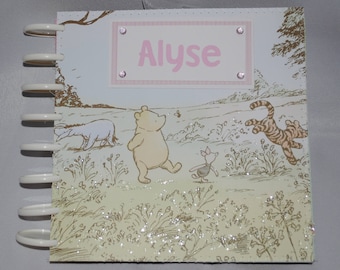 Classic Winnie the Pooh Personalized 8 x 8 Photo/Scrapbook for Girl