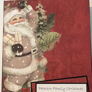Christmas Photo Album, Santa Photo Book, Vintage Santa Claus, Christmas Memories, 4 x 6 Photos, Holiday Photo Album, 4x6, Personalized