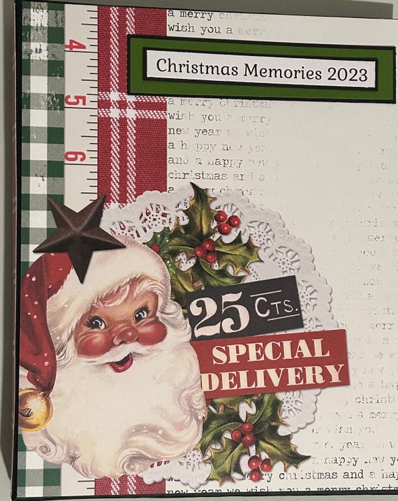 Christmas Photo Album, Santa Photo Book, Vintage Santa Claus