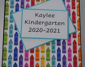 Buntstift-Druck 100x120 Fotoalbum: Personalisierte Schultage Andenken
