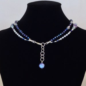 Pearl and Crystal Two Layer Necklace image 9