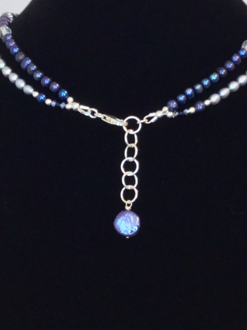 Pearl and Crystal Two Layer Necklace image 10