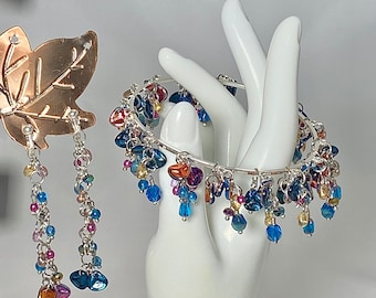 Extra Large Bangle with Drops & Earrings to Match
