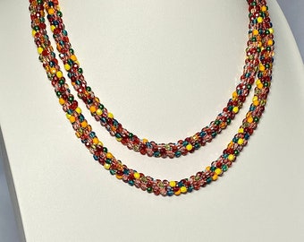 Single or Double Kumihimo Necklace
