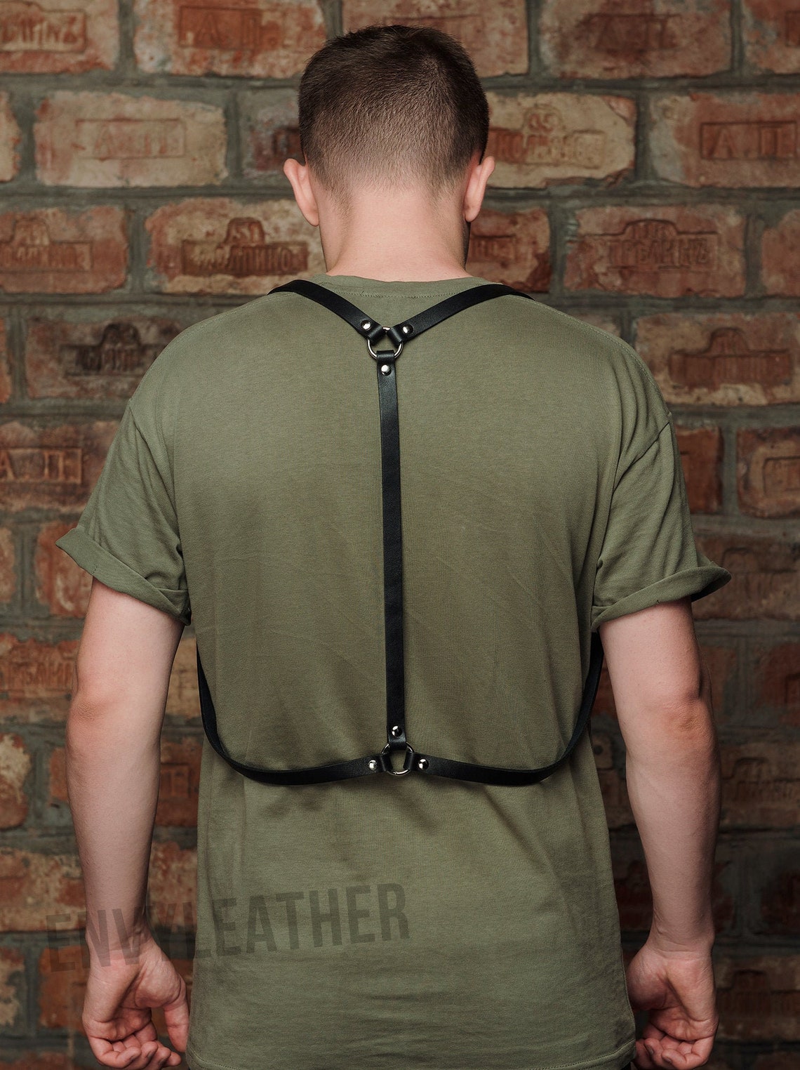 Simple harness Men leather harness Holster Look Harnes Etsy