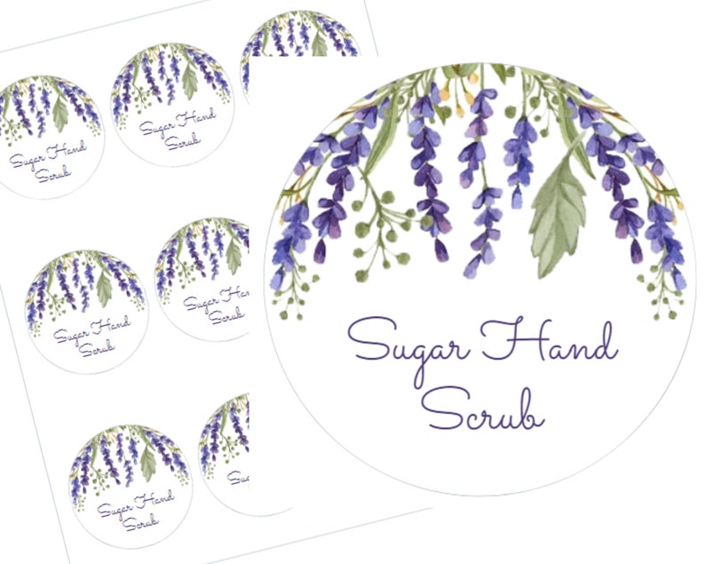 Sugar Hand Scrub Printable Instructions Labels and Tags in | Etsy
