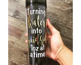 Turning Water into Liquid Gold 1oz at a Time Breastfeeding Tumbler, Insulated Tumbler, Skinny, Tall, Crunchy mom, Breast is Best