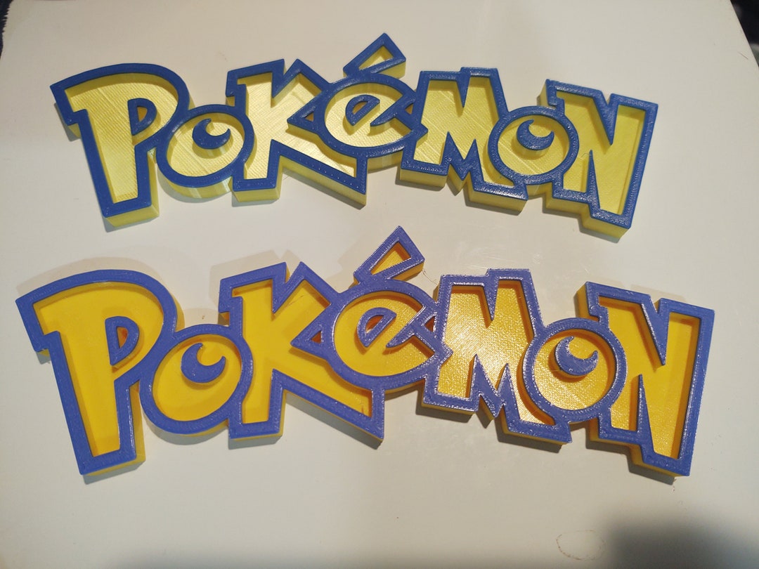 3D Pokemon Logo Wall Mountable 200mm Wide Etsy