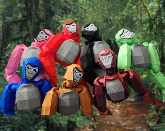 Figura de acción flexible Gorilla Tag grande, color personalizado