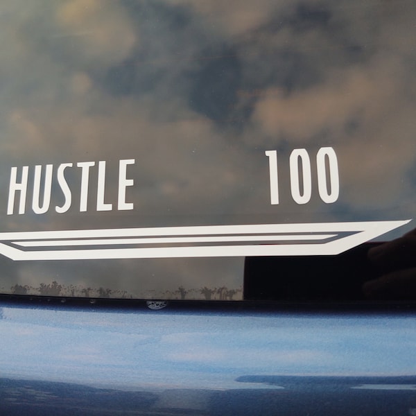 Skyrim meme Hustle 100 White Vinyl decal for car and windows