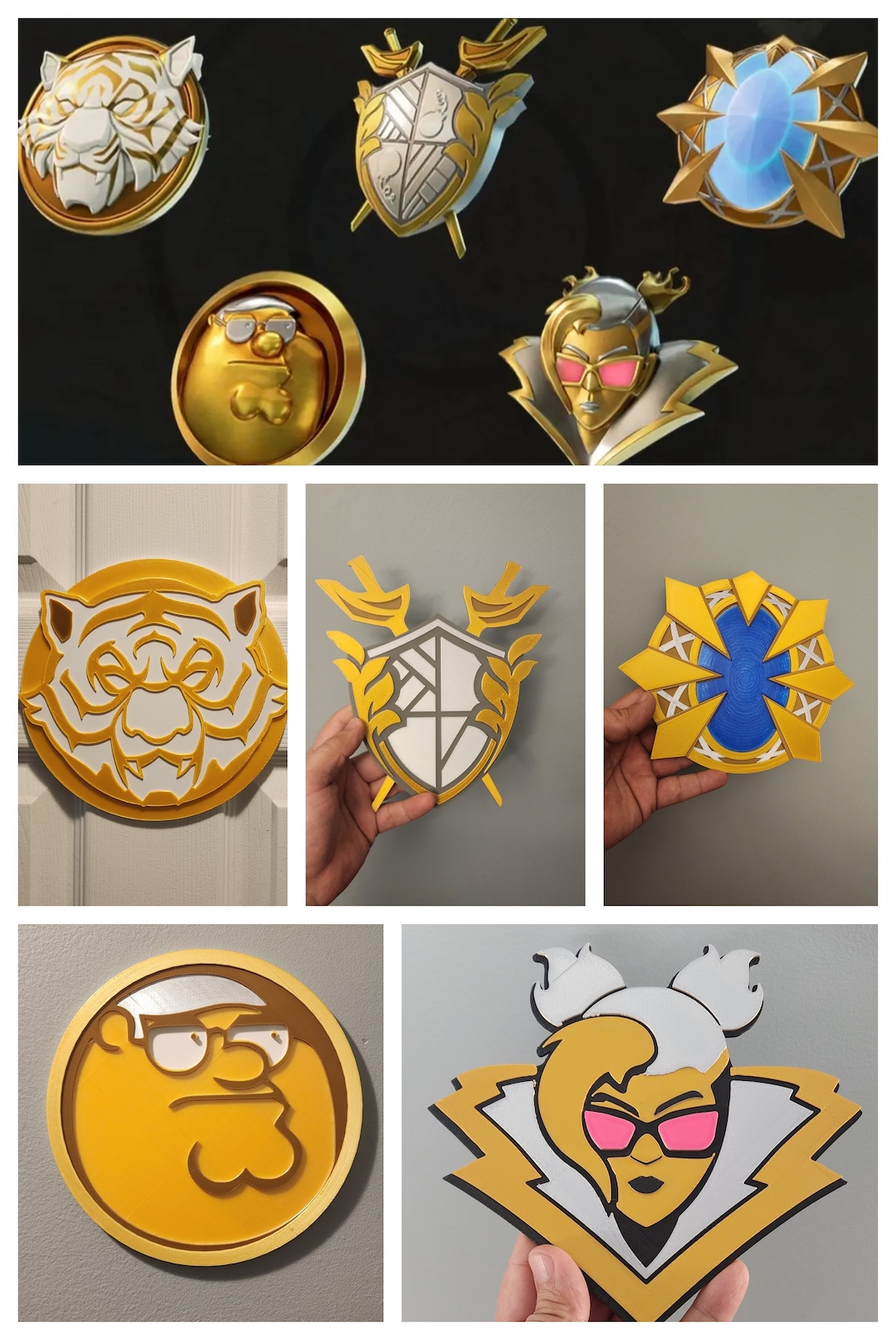 Medallón de 4 colores de Peter Griffin de 8,7 pulgadas para sala de juegos,  capítulo 5, temporada 1 y 2, moneda de medalla de Fnite Boss - Etsy México, image size:1080x1614