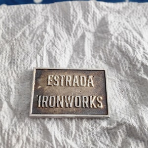 Custom metal cast name plate. Name and title 2&quot;X3&quot;