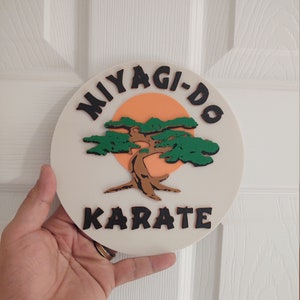 Miyagi Do Karate 8&quot;Schild Logo für Tür Wand Gym Dojo 3D gedruckt