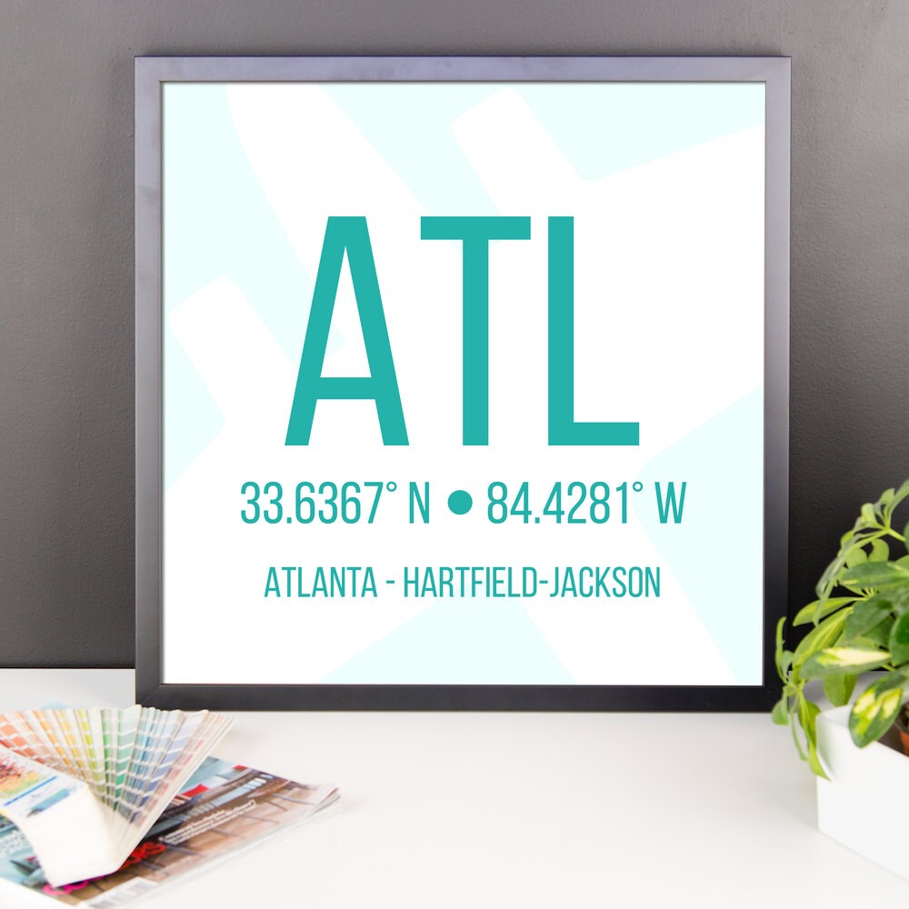 Atlanta Airport Code Print Aviation Poster Airport Code ATL Etsy atlanta-airport-code-print-aviation-poster-airport-code-atl-etsy