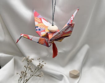 Origami crane suspension, poetic decoration