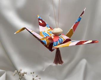 Origami crane suspension, poetic decoration
