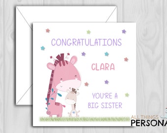 Congratulations on Becoming a Big Sister Card