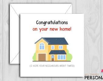 Funny New Home Card Moving In Out Mortgage Rude Joke Humour