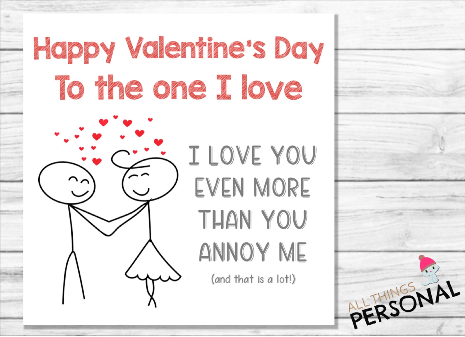 Valentine's Day Card for Husband Wife Boyfriend Girlfriend Parter Love ...