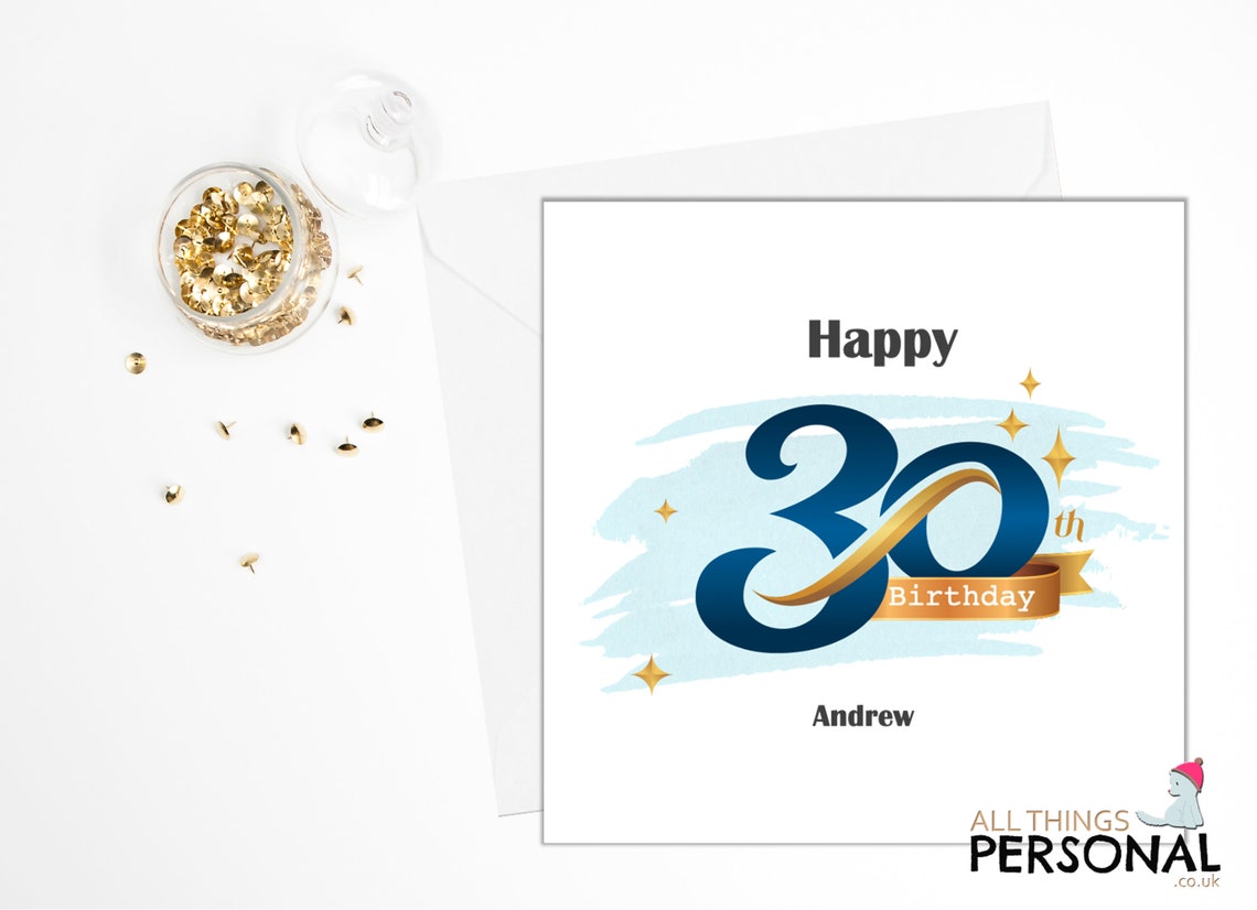 Personalised 30th Birthday Card for Son Nephew Grandson Brother Godson ...