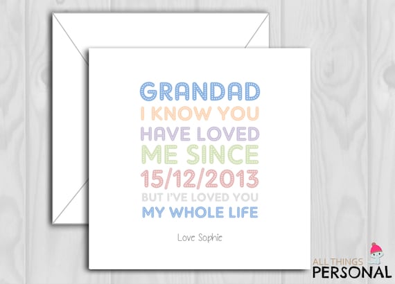 Download Personalised Grandad Card Fathers Day Card Birthday Card Etsy