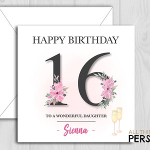 Girl In Butterfly Dress Personalise Age Granddaughter Birthday Card At - Foto 10