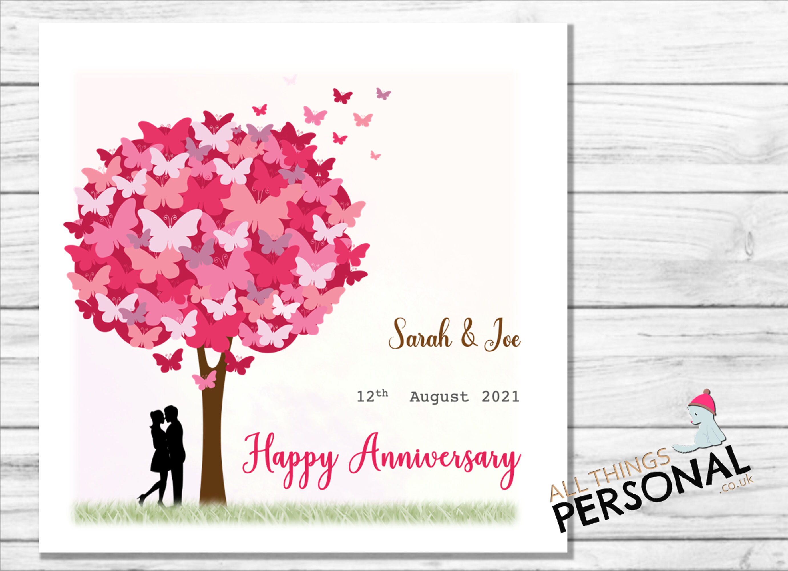 Personalised Anniversary Card for Husband Wife Boyfriend - Etsy