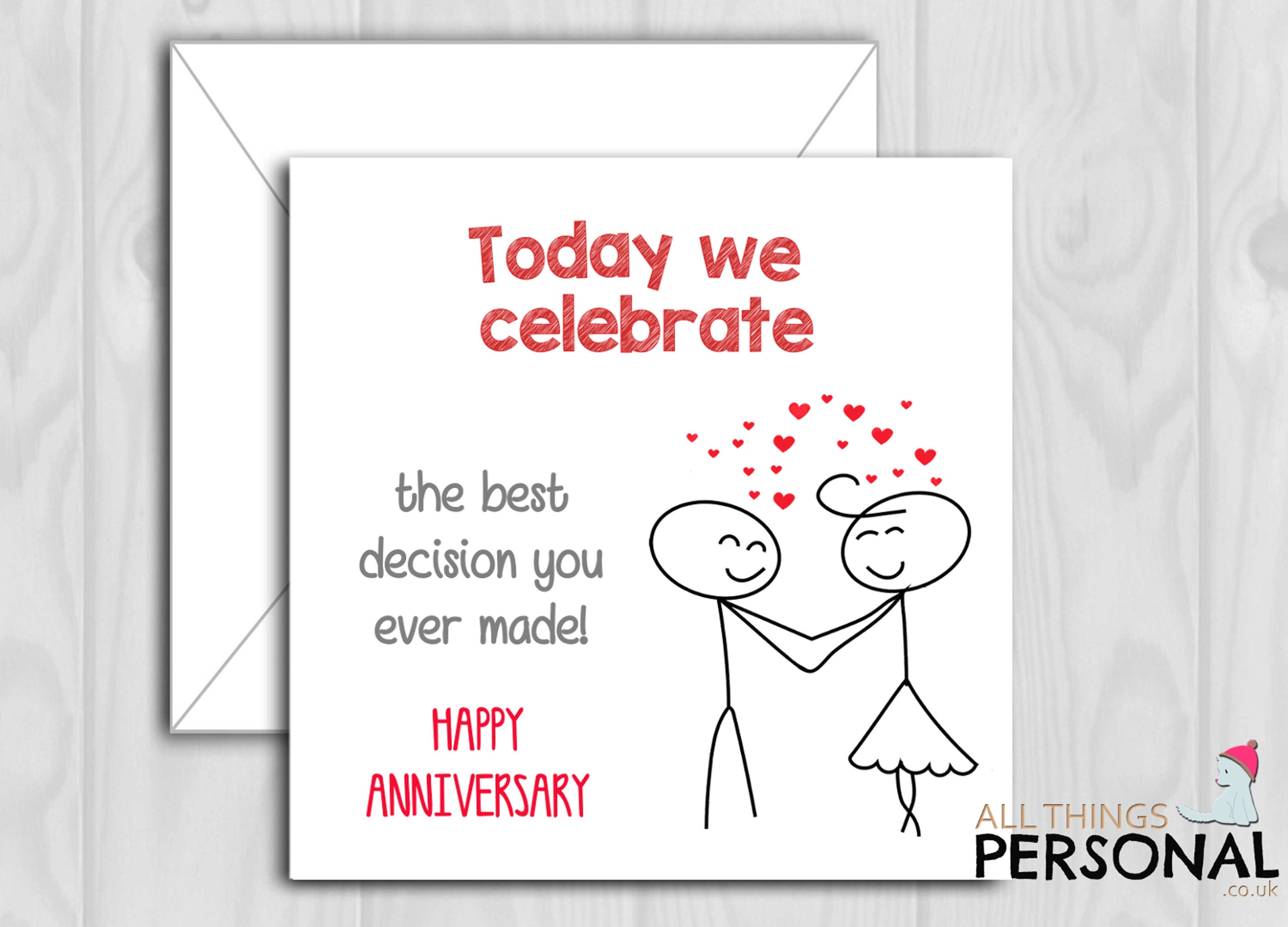 Tarjeta Divertida Para Hobres Y Ujeres, Tarjeta De Aniversario Para