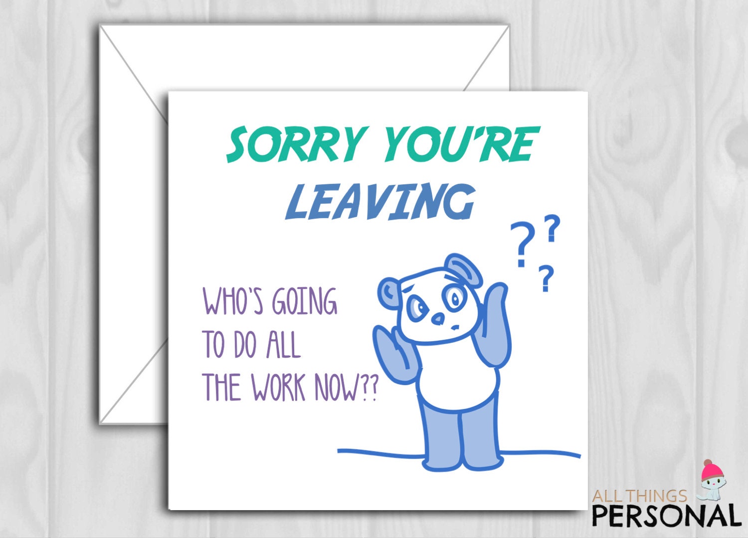 Funny Sorry Your Leaving Card Congratulations on your New Etsy