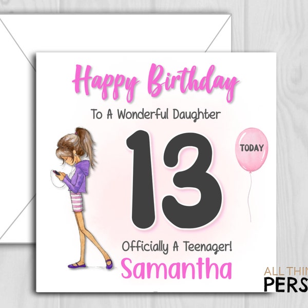 Teenager Girl Birthday Card for Her - Etsy UK