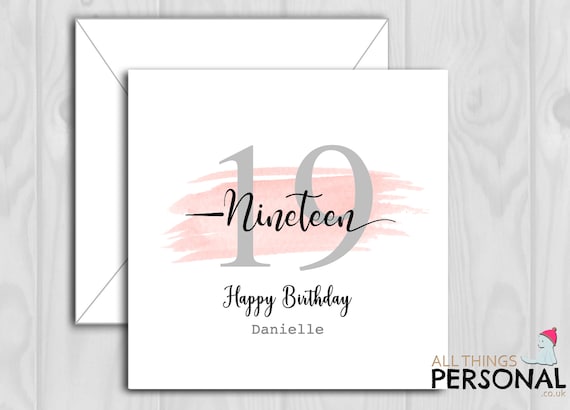 Personalised 19th Birthday Card Granddaughter Daughter Cousin 20th 21st 22nd Personalised 19th Birthday Card Granddaughter Daughter Cousin 20th 21st 22nd