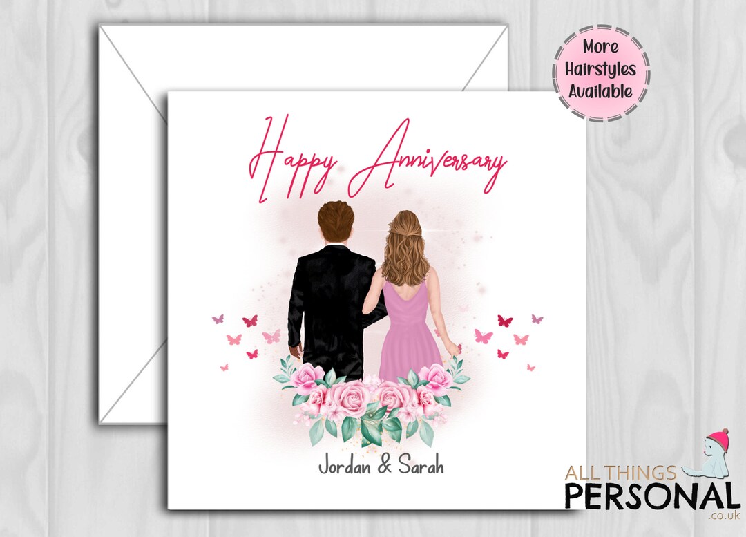 Personalised Anniversary Card for Husband, Wife, Girlfriend, Boyfriend ...