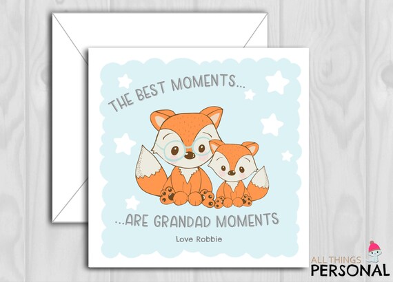 Personalised Grandad Moments Card For Fathers Day Fathers Day Card Birthday Card Christmas Card For Grandad Cute Card Funny Card