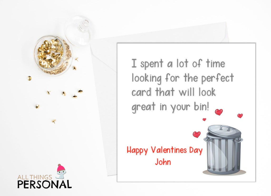 Funny Valentines Day Card For Husband Wife Boyfriend | Etsy