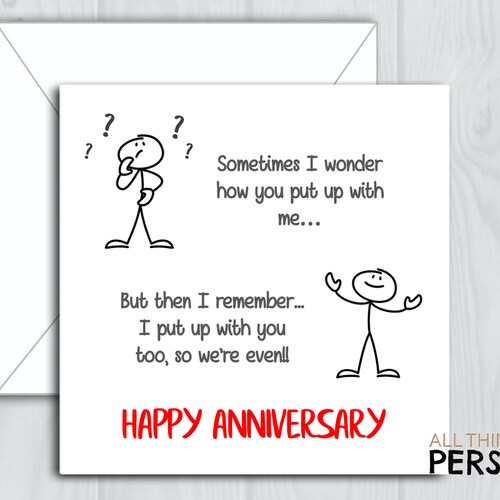 Funny Anniversary Card Cards for Husband Card for Boyfriend - Etsy