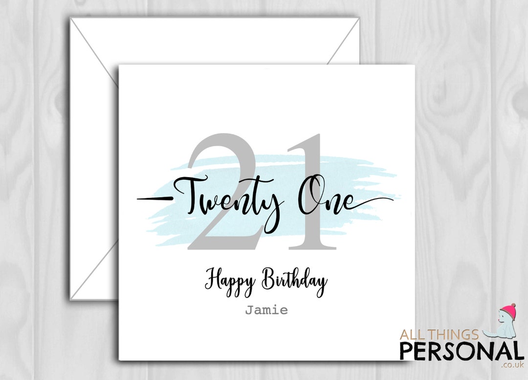 Personalised 21st Birthday Card for Son Grandson Nephew Brother Godson ...