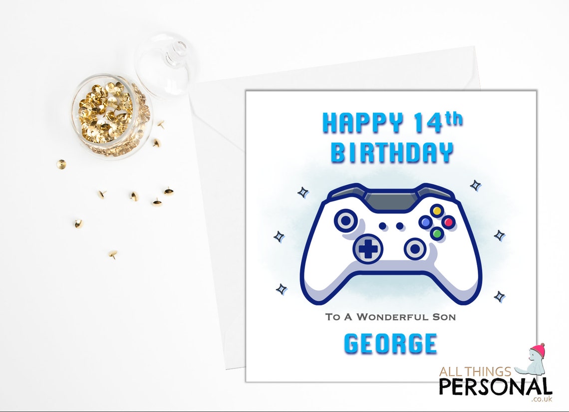 Personalised Gaming Birthday Card for Son Grandson Nephew - Etsy