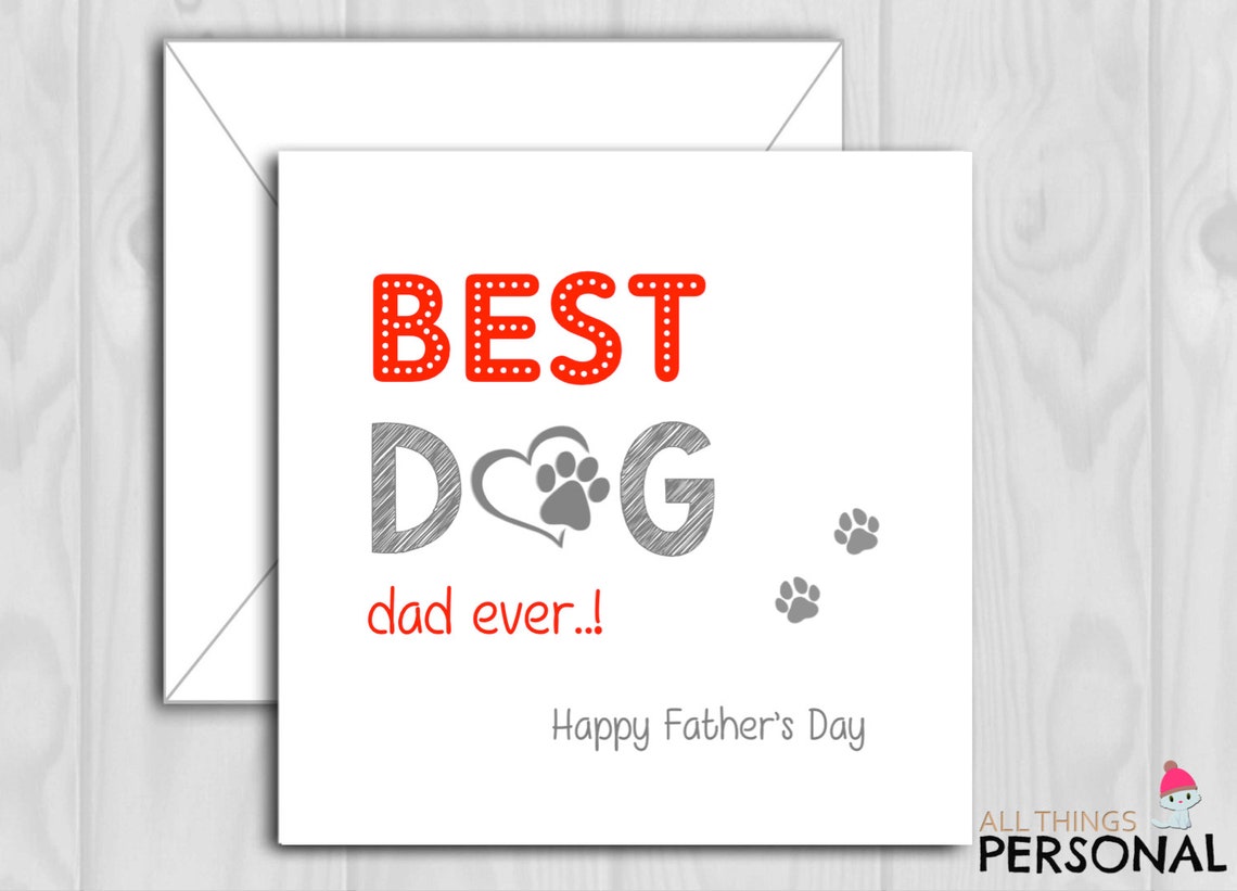 Funny Fathers Day Card From the Dog Best Dog Dad Ever - Etsy